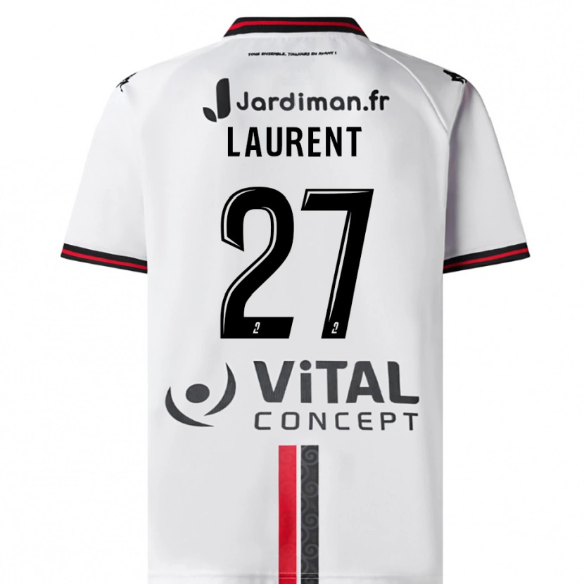 Danxen Pánské Emelyne Laurent #27 Bílá Červená Daleko Hráčské Dresy 2025/26 Dres