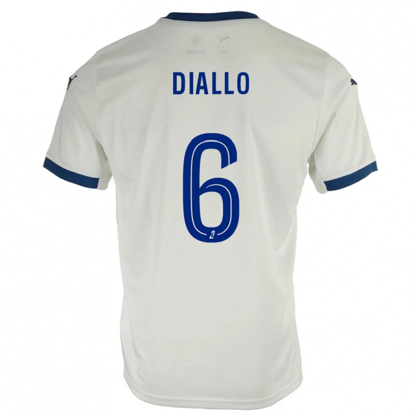 Danxen Pánské Amadou Diallo #6 Bílá Modrá Daleko Hráčské Dresy 2025/26 Dres