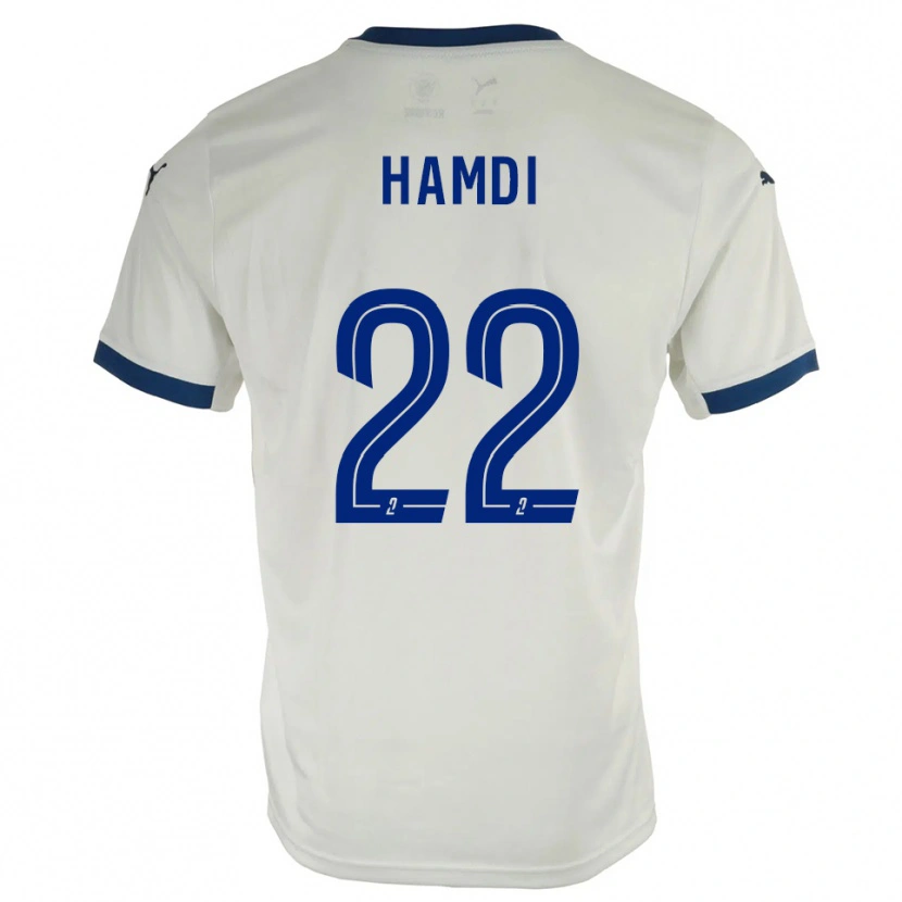 Danxen Pánské Mathis Hamdi #22 Bílá Modrá Daleko Hráčské Dresy 2025/26 Dres