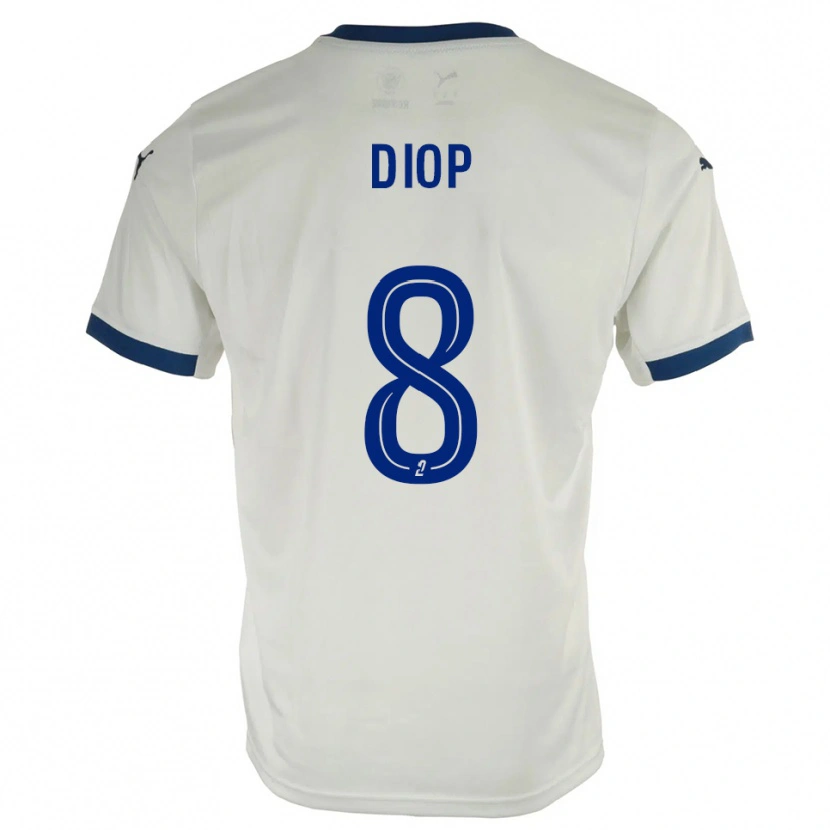 Danxen Pánské Mouhamed Diop #8 Bílá Modrá Daleko Hráčské Dresy 2025/26 Dres