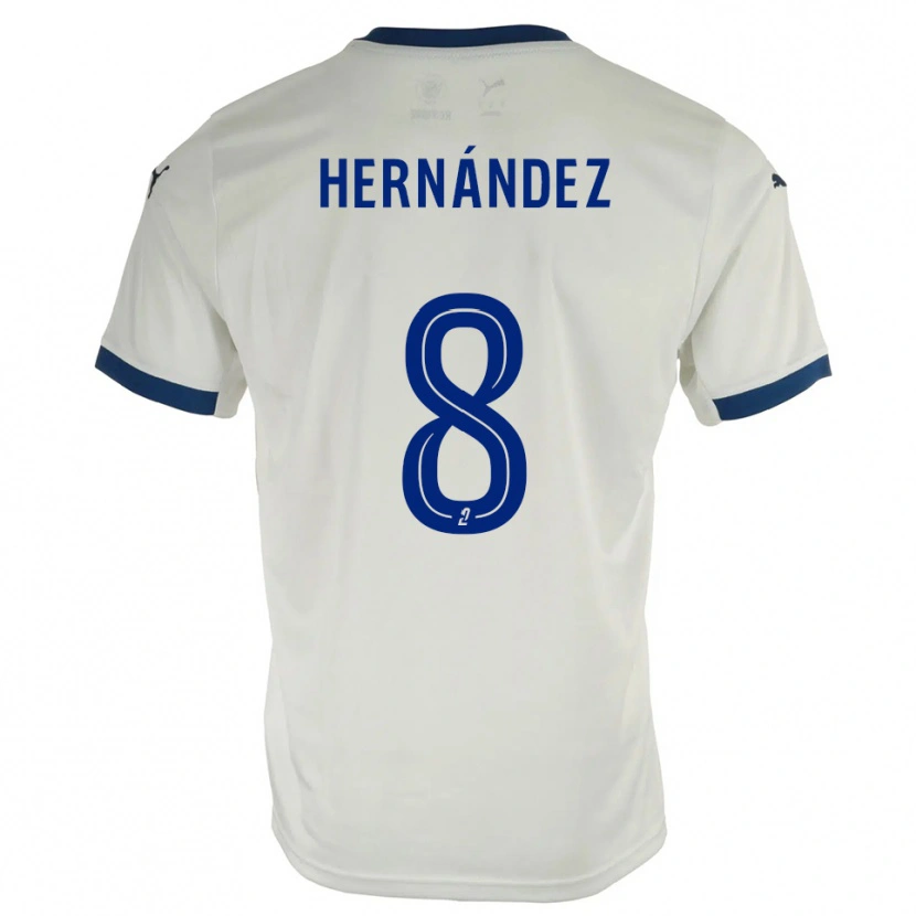 Danxen Pánské Pablo Hernandez #8 Bílá Modrá Daleko Hráčské Dresy 2025/26 Dres