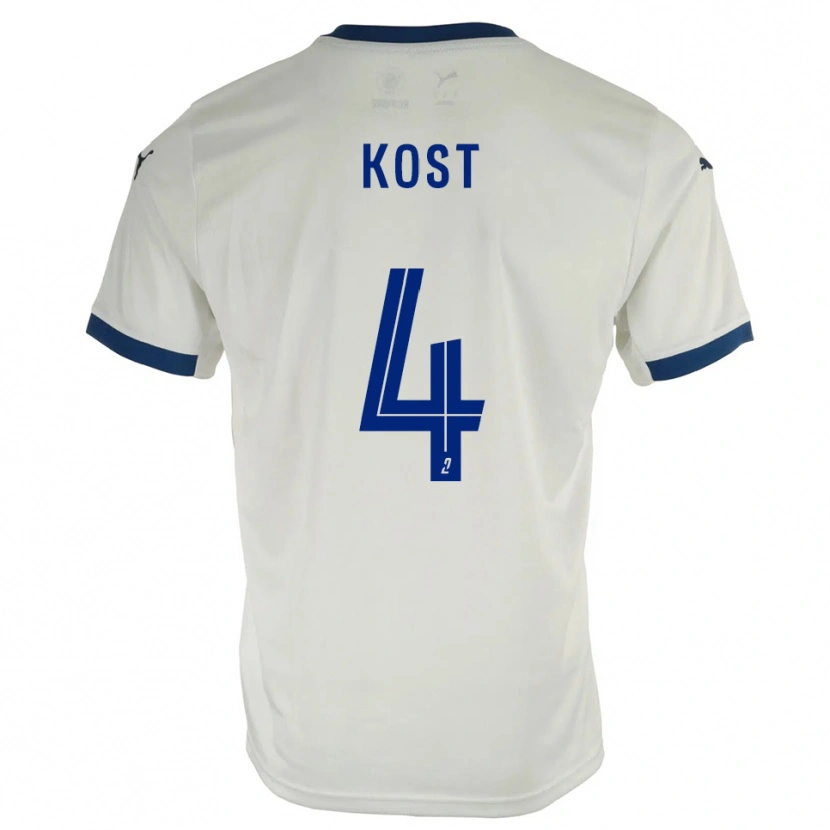 Danxen Pánské Enzo Kost #4 Bílá Modrá Daleko Hráčské Dresy 2025/26 Dres
