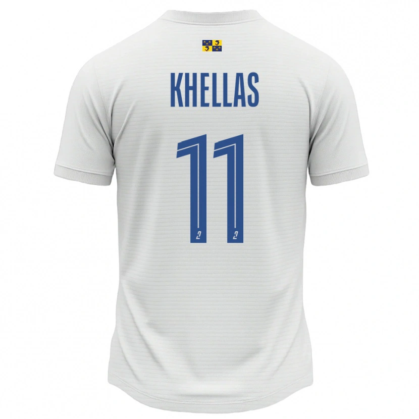 Danxen Pánské Armelle Khellas #11 Bílá Modrá Daleko Hráčské Dresy 2025/26 Dres