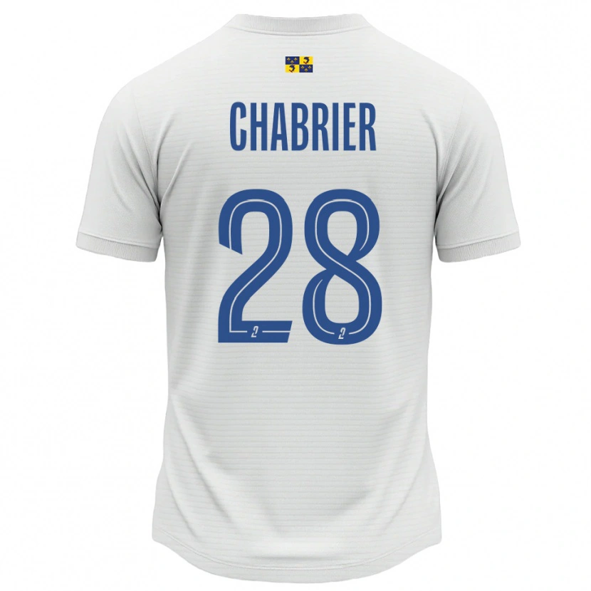 Danxen Pánské Mélanie Chabrier #28 Bílá Modrá Daleko Hráčské Dresy 2025/26 Dres