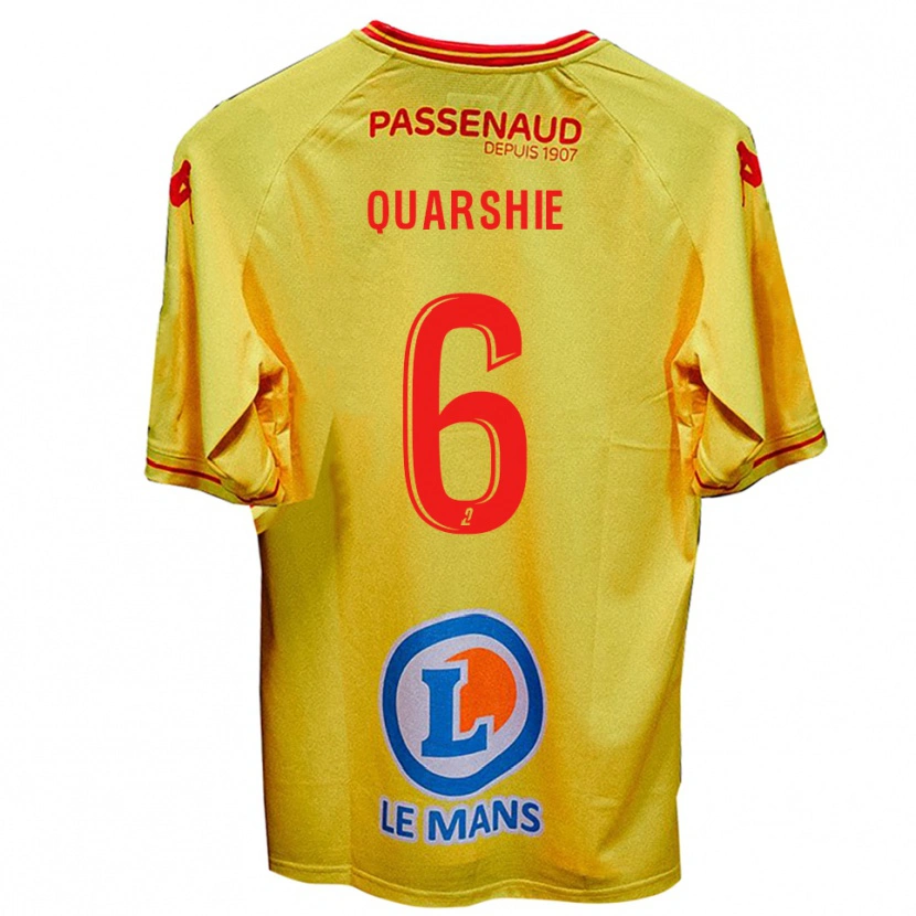 Danxen Pánské Edwin Quarshie #6 Žlutá Daleko Hráčské Dresy 2025/26 Dres