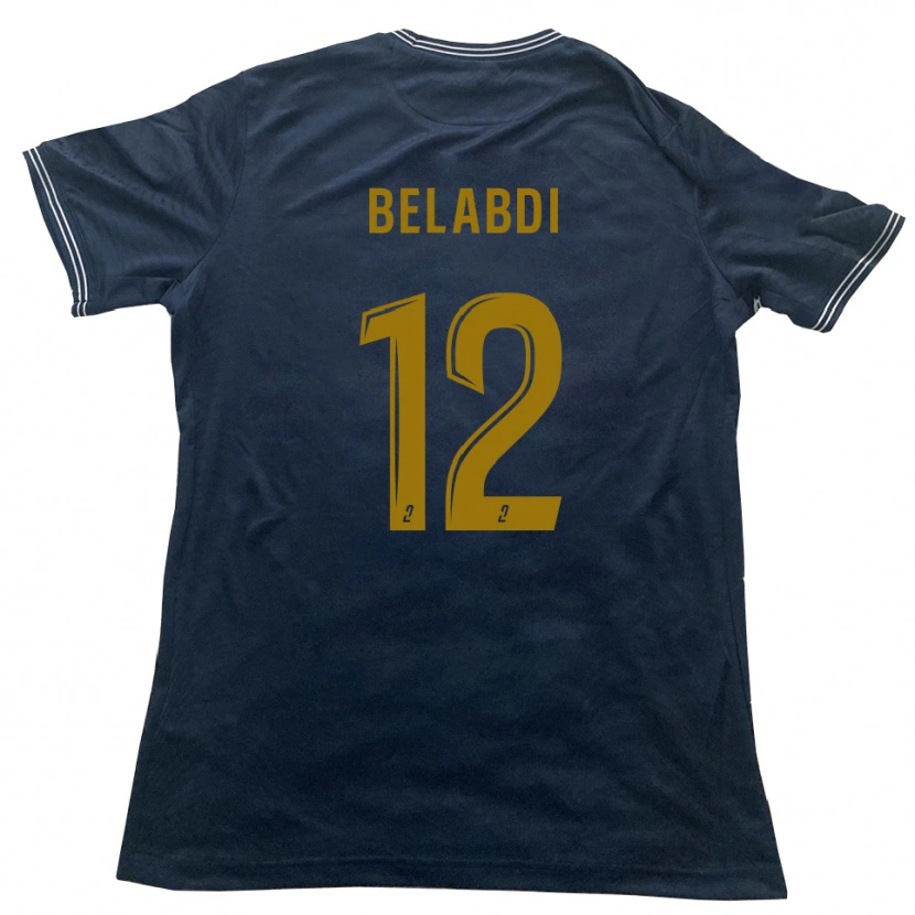 Danxen Pánské Tao Belabdi #12 Tmavě Modrá Zlatá Daleko Hráčské Dresy 2025/26 Dres