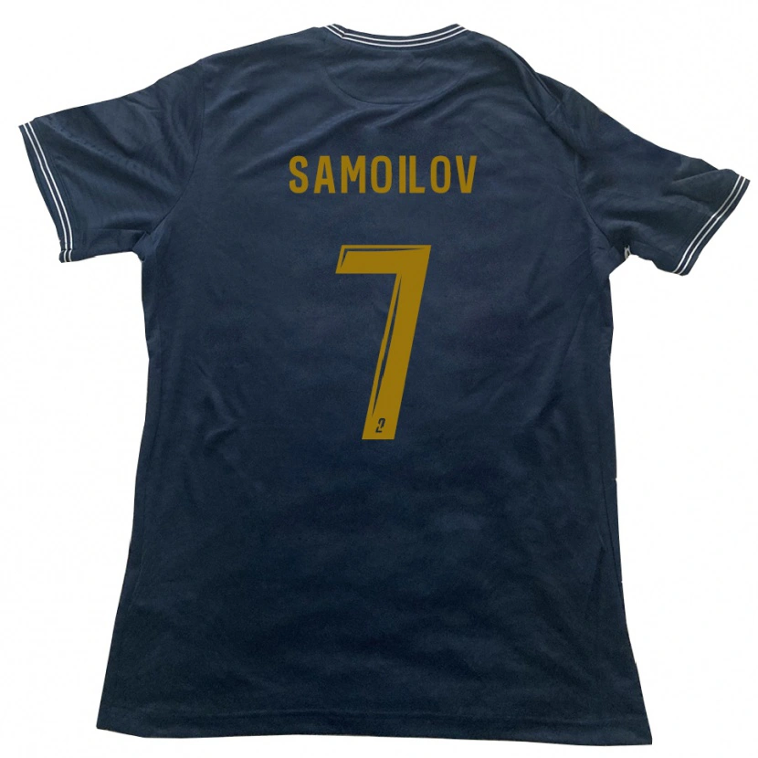 Danxen Pánské Maksim Samoilov #7 Tmavě Modrá Zlatá Daleko Hráčské Dresy 2025/26 Dres
