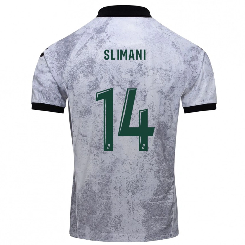 Danxen Pánské Rayan Slimani #14 Bílá Černá Daleko Hráčské Dresy 2025/26 Dres
