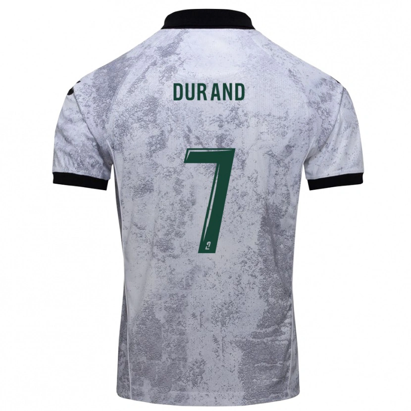 Danxen Pánské Damien Durand #7 Bílá Černá Daleko Hráčské Dresy 2025/26 Dres