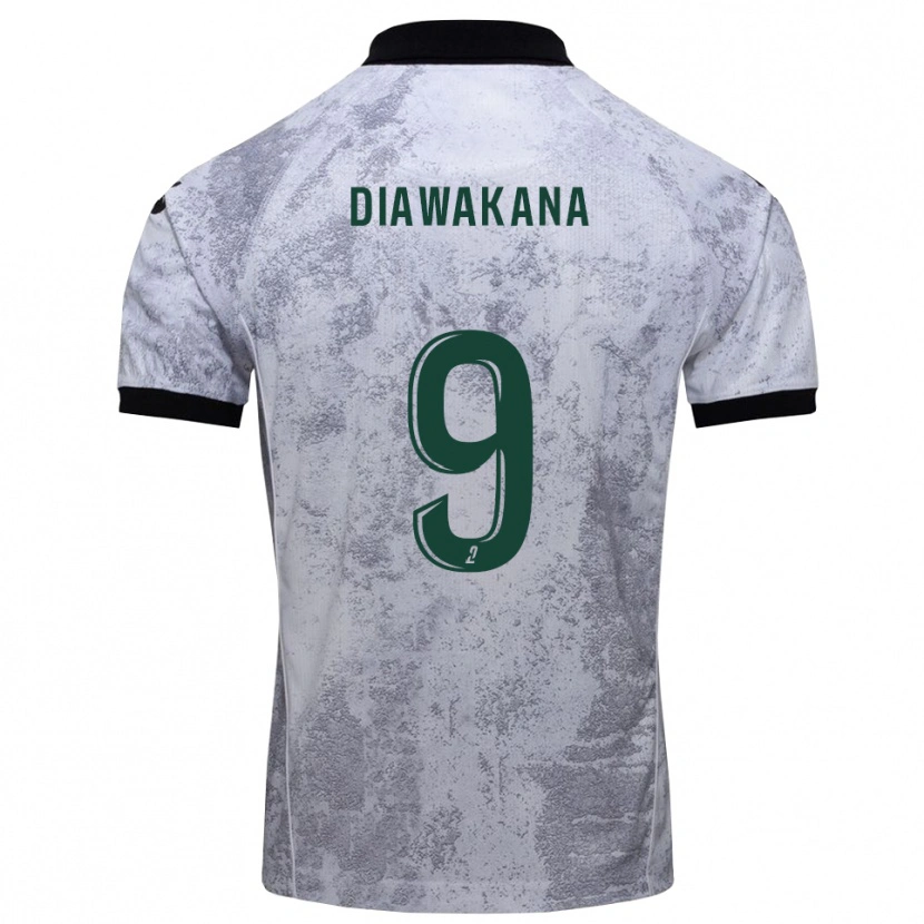 Danxen Pánské Malik Diawakana #9 Bílá Černá Daleko Hráčské Dresy 2025/26 Dres