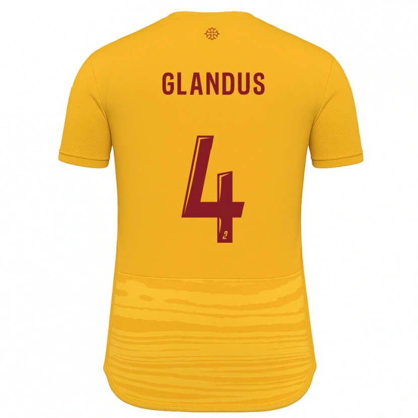 Danxen Pánské Vincent Glandus #4 Oranžová Burgundská Daleko Hráčské Dresy 2025/26 Dres