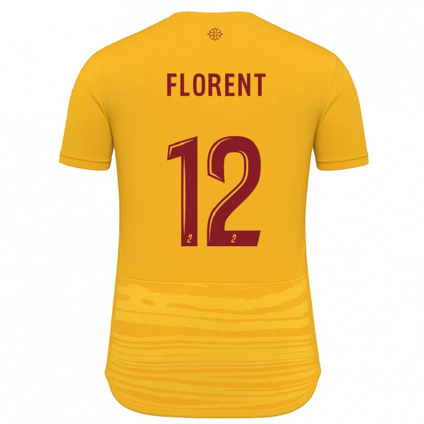 Danxen Pánské Valentin Florent #12 Oranžová Burgundská Daleko Hráčské Dresy 2025/26 Dres