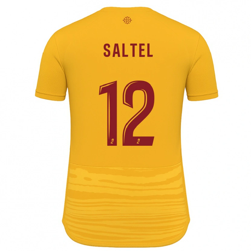 Danxen Pánské Maëlle Saltel #12 Oranžová Burgundská Daleko Hráčské Dresy 2025/26 Dres