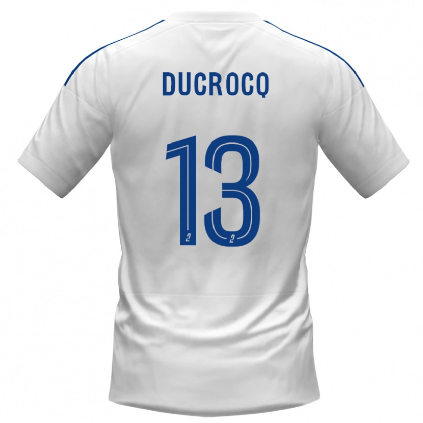 Danxen Pánské Tom Ducrocq #13 Bílá Modrá Daleko Hráčské Dresy 2025/26 Dres