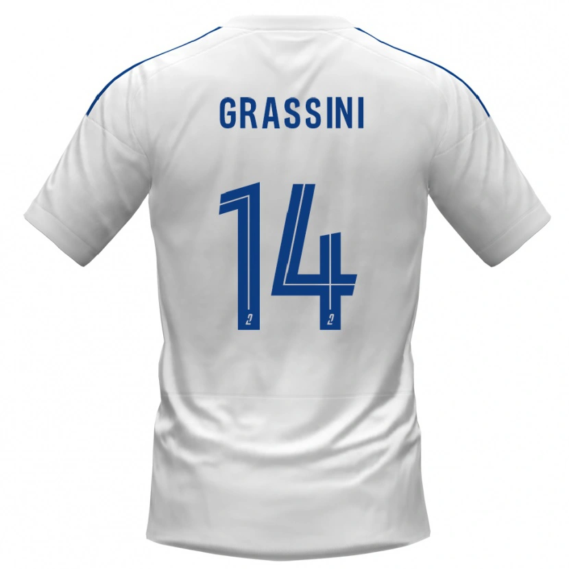 Danxen Pánské Romeo Grassini #14 Bílá Modrá Daleko Hráčské Dresy 2025/26 Dres