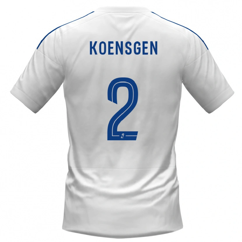 Danxen Pánské Félicien Koensgen #2 Bílá Modrá Daleko Hráčské Dresy 2025/26 Dres