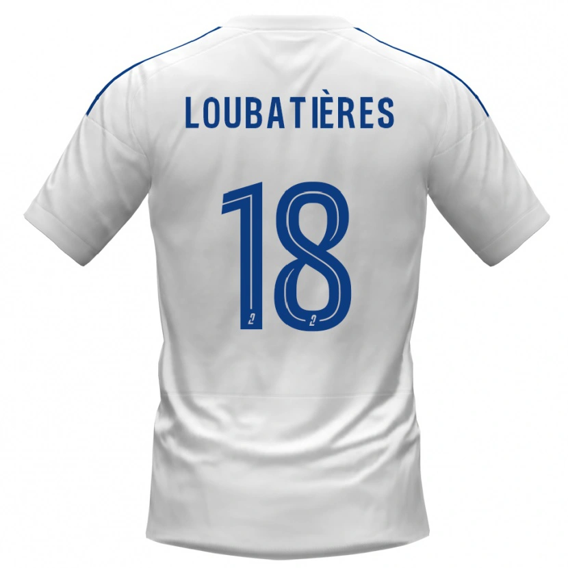 Danxen Pánské Matéo Loubatières #18 Bílá Modrá Daleko Hráčské Dresy 2025/26 Dres