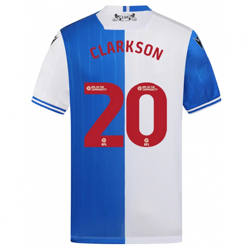 Danxen Dámské Eve Clarkson #20 Modrá Bílá Domů Hráčské Dresy 2025/26 Dres