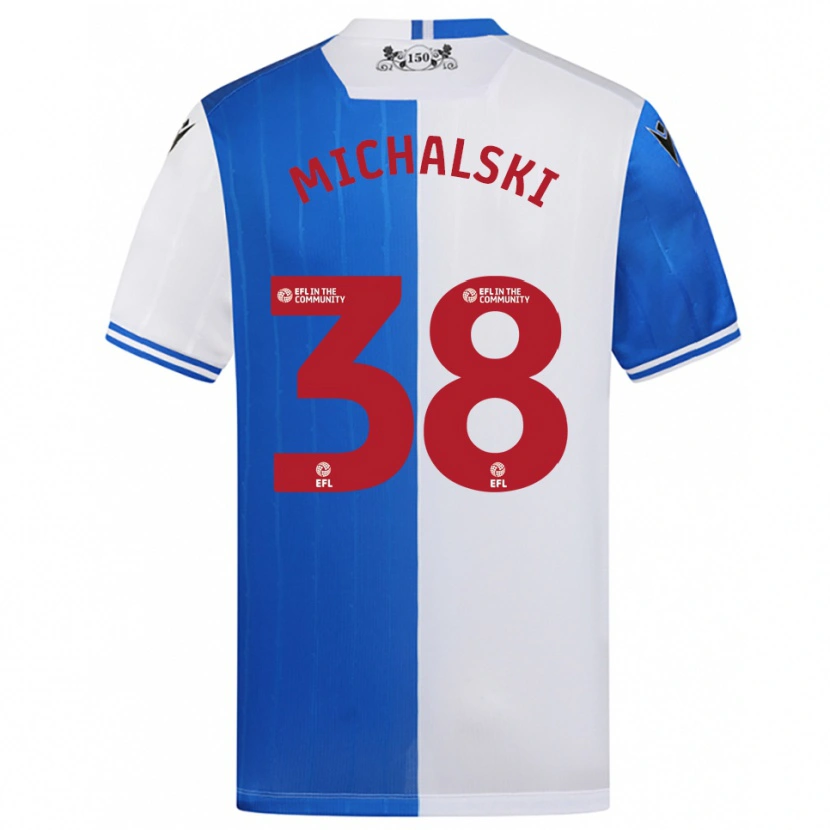 Danxen Dámské Nicholas Michalski #38 Modrá Bílá Domů Hráčské Dresy 2025/26 Dres