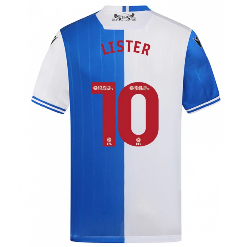 Danxen Dámské Harry Lister #10 Modrá Bílá Domů Hráčské Dresy 2025/26 Dres