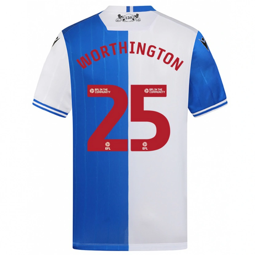 Danxen Dámské Nicola Worthington #25 Modrá Bílá Domů Hráčské Dresy 2025/26 Dres