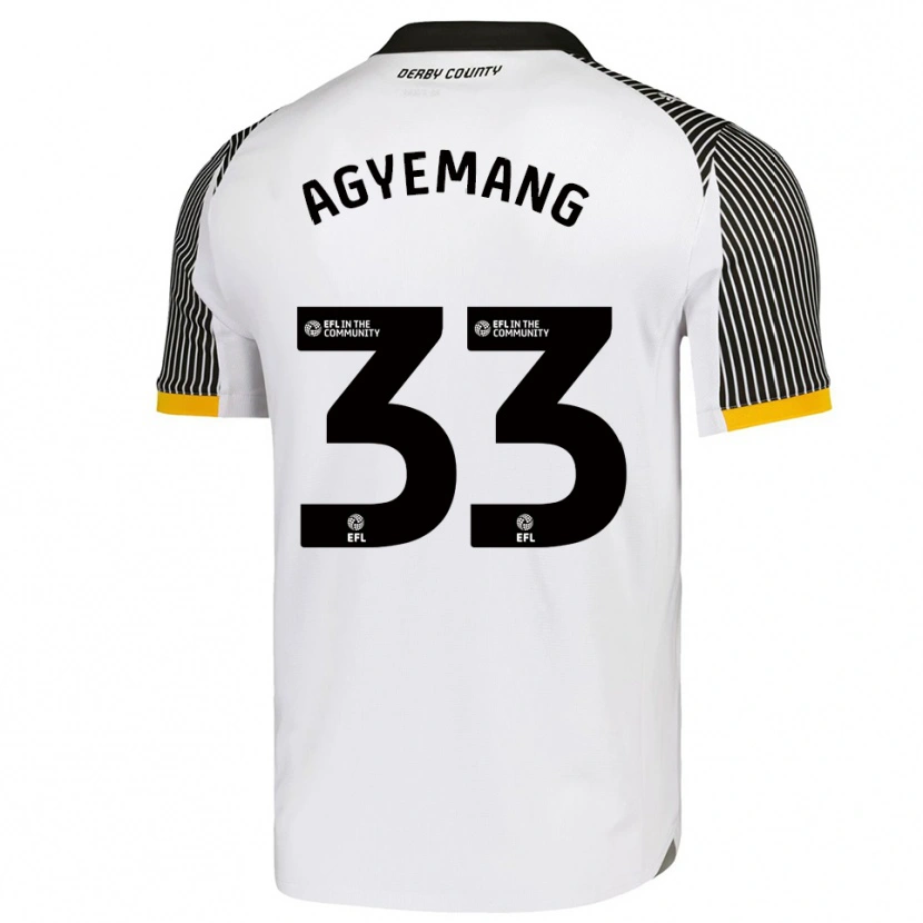 Danxen Dámské Patrick Agyemang #33 Bílá Černá Domů Hráčské Dresy 2025/26 Dres