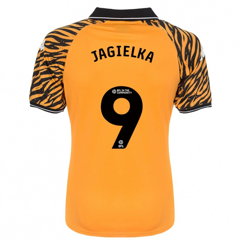 Danxen Dámské Zac Jagielka #9 Oranžová Černá Domů Hráčské Dresy 2025/26 Dres