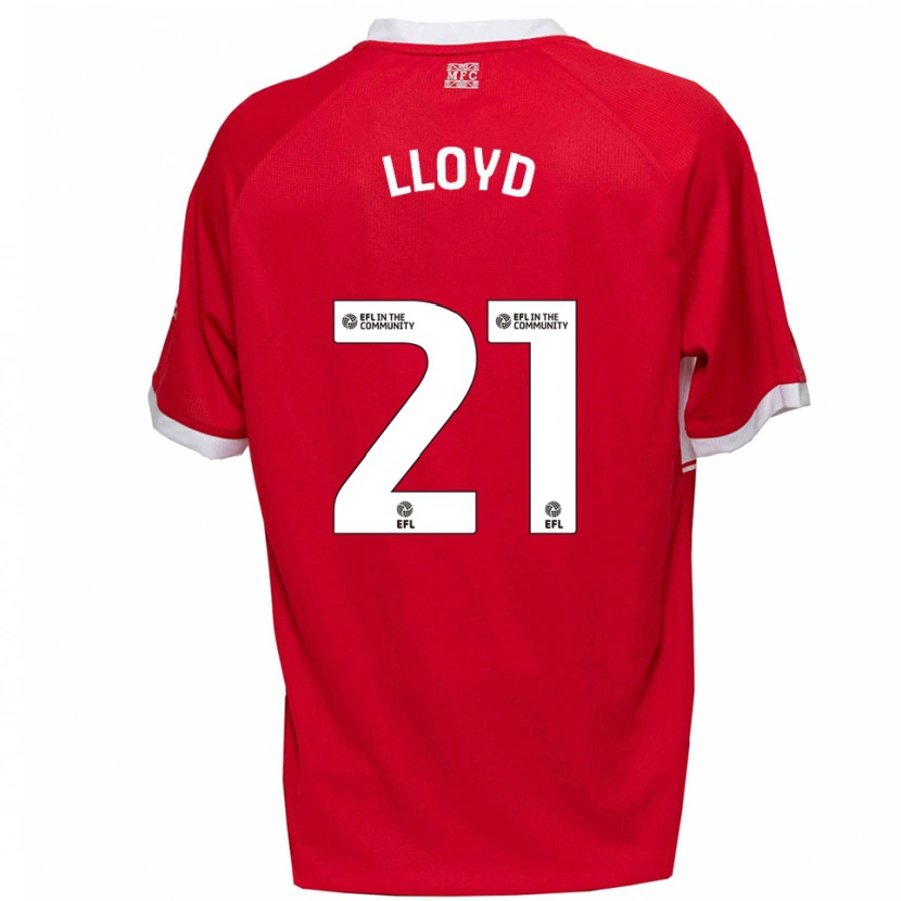 Danxen Dámské Oliver Lloyd #21 Červená Bílá Domů Hráčské Dresy 2025/26 Dres