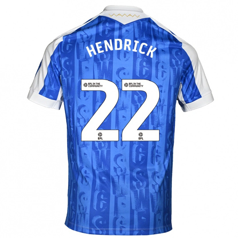 Danxen Dámské Jeff Hendrick #22 Modrá Bílá Domů Hráčské Dresy 2025/26 Dres