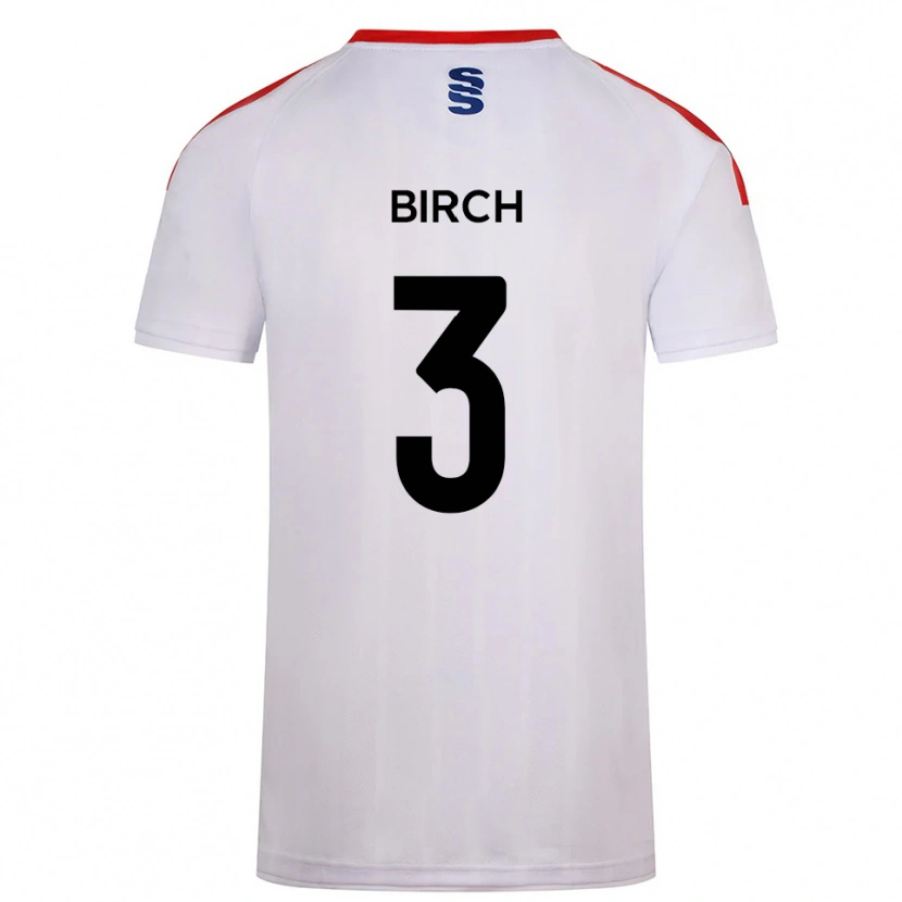 Danxen Dámské Sam Birch #3 Bílá Tmavě Modrá Domů Hráčské Dresy 2025/26 Dres