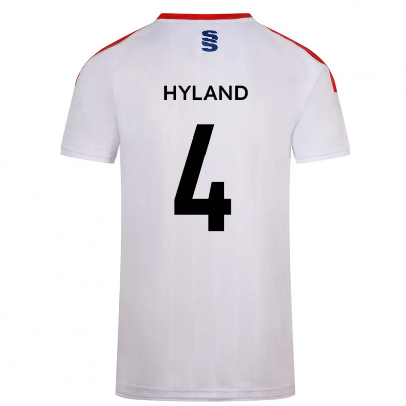 Danxen Dámské Mia Hyland #4 Bílá Tmavě Modrá Domů Hráčské Dresy 2025/26 Dres