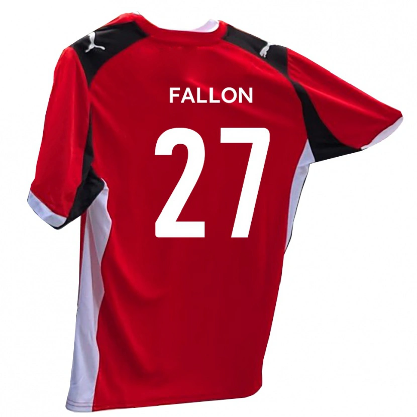 Danxen Dámské Louie Fallon #27 Červená Bílá Domů Hráčské Dresy 2025/26 Dres