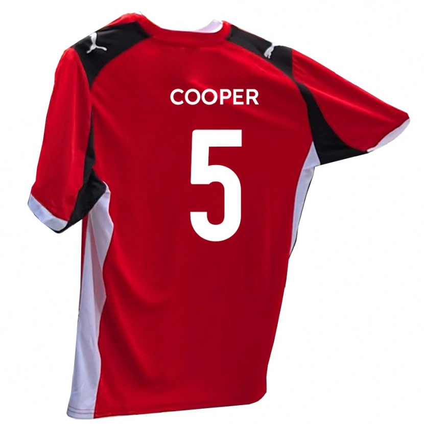 Danxen Dámské Jake Cooper #5 Červená Bílá Domů Hráčské Dresy 2025/26 Dres