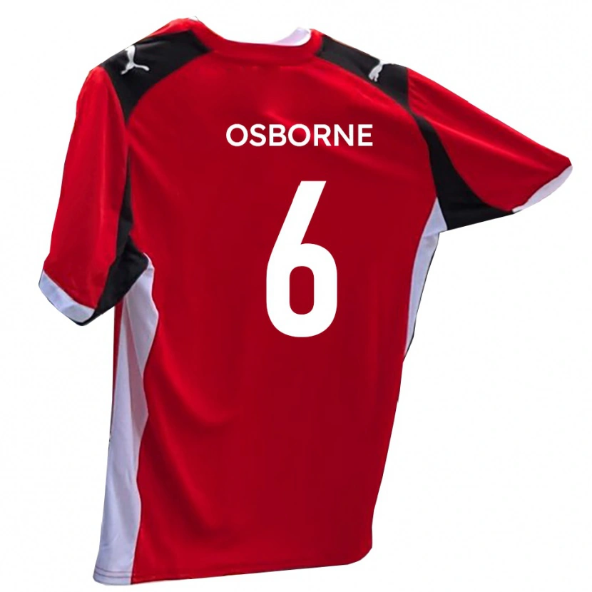 Danxen Dámské Elliot Osborne #6 Červená Bílá Domů Hráčské Dresy 2025/26 Dres