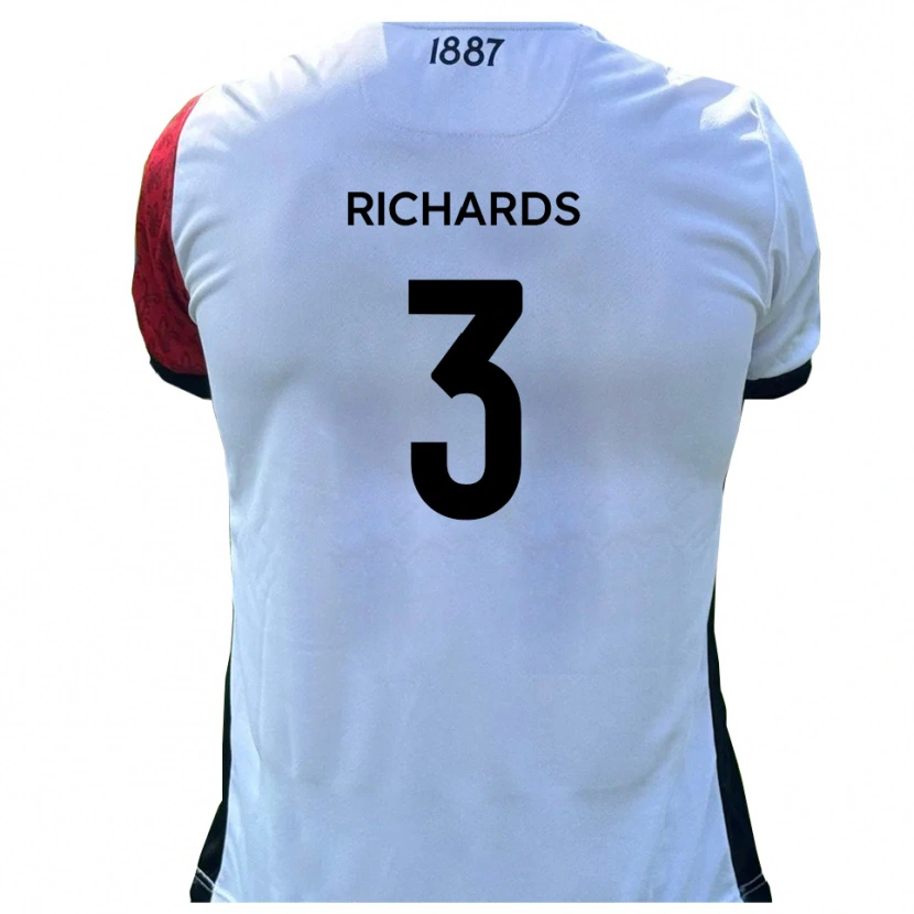 Danxen Dámské Caleb Richards #3 Červená Bílá Domů Hráčské Dresy 2025/26 Dres