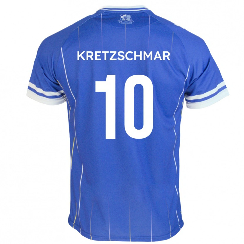 Danxen Dámské Max Kretzschmar #10 Královská Modrá Domů Hráčské Dresy 2025/26 Dres