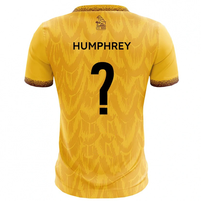 Danxen Dámské Beth Humphrey #0 Žlutá Hnědá Domů Hráčské Dresy 2025/26 Dres
