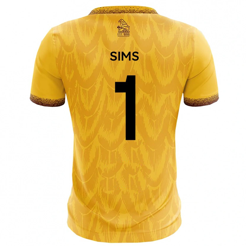 Danxen Dámské Jack Sims #1 Žlutá Hnědá Domů Hráčské Dresy 2025/26 Dres