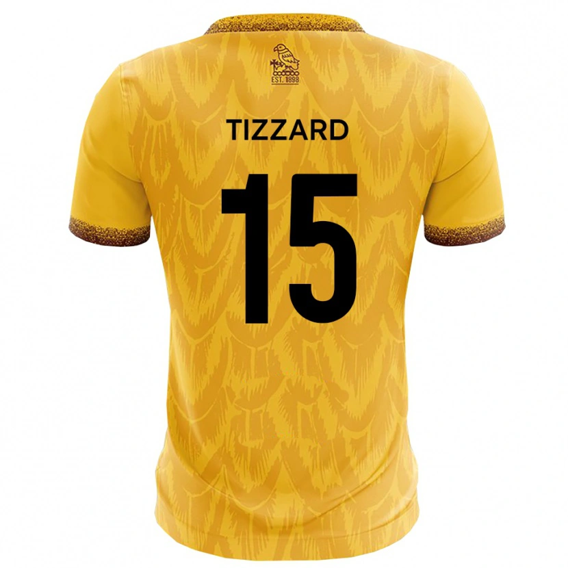 Danxen Dámské Will Tizzard #15 Žlutá Hnědá Domů Hráčské Dresy 2025/26 Dres