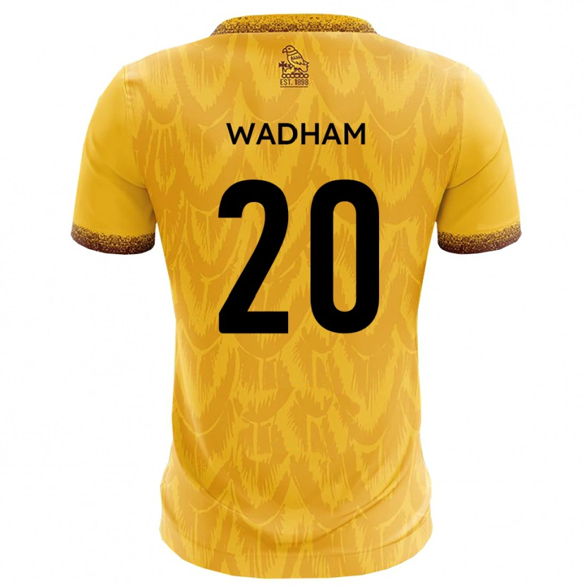 Danxen Dámské Jack Wadham #20 Žlutá Hnědá Domů Hráčské Dresy 2025/26 Dres