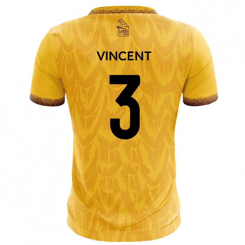 Danxen Dámské Liam Vincent #3 Žlutá Hnědá Domů Hráčské Dresy 2025/26 Dres
