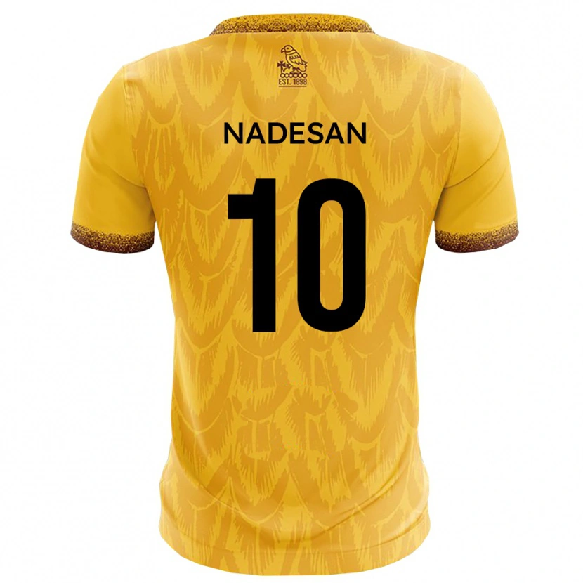 Danxen Dámské Ashley Nadesan #10 Žlutá Hnědá Domů Hráčské Dresy 2025/26 Dres