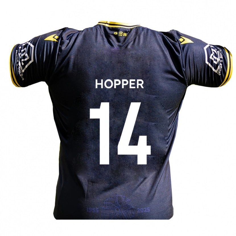Danxen Dámské Tom Hopper #14 Tmavě Modrá Žlutá Domů Hráčské Dresy 2025/26 Dres