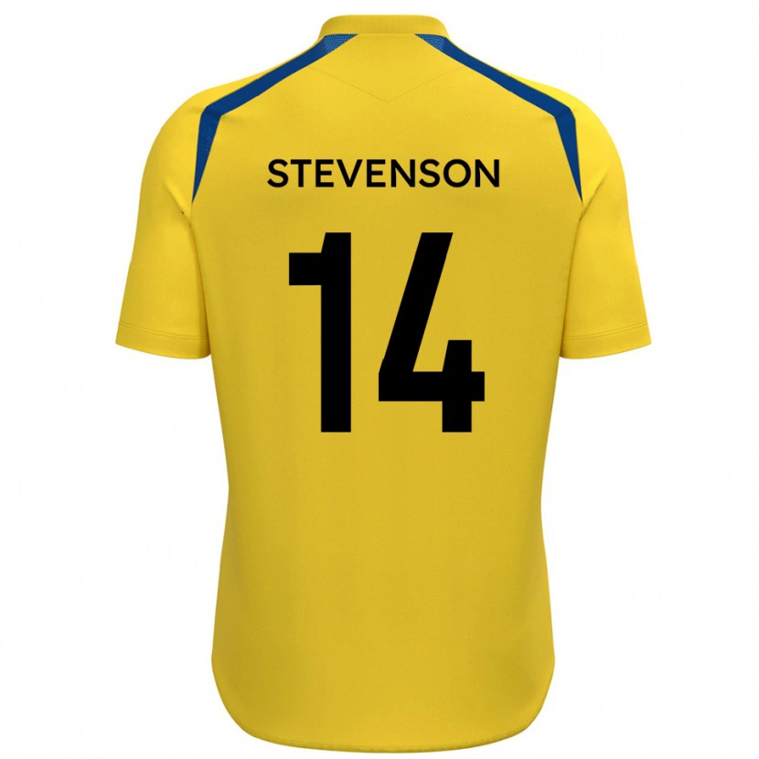 Danxen Dámské Bradley Stevenson #14 Žlutá Modrá Domů Hráčské Dresy 2025/26 Dres