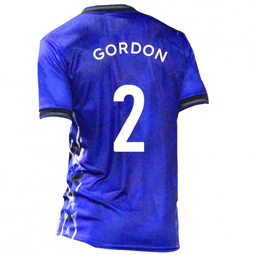 Danxen Dámské Kyron Gordon #2 Modrá Bílá Domů Hráčské Dresy 2025/26 Dres