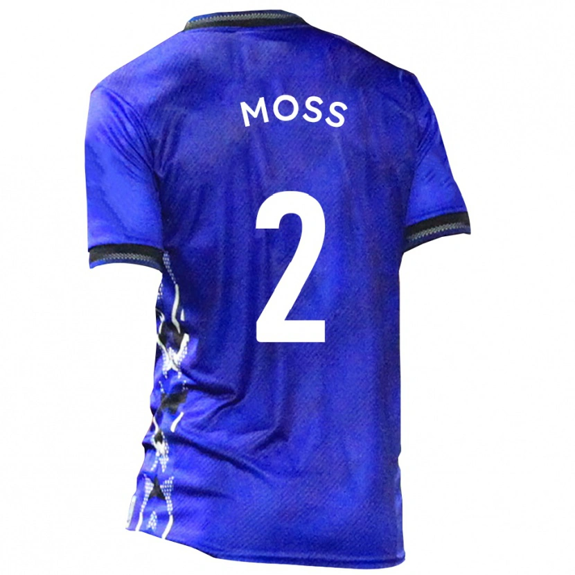 Danxen Dámské Dan Moss #2 Modrá Bílá Domů Hráčské Dresy 2025/26 Dres