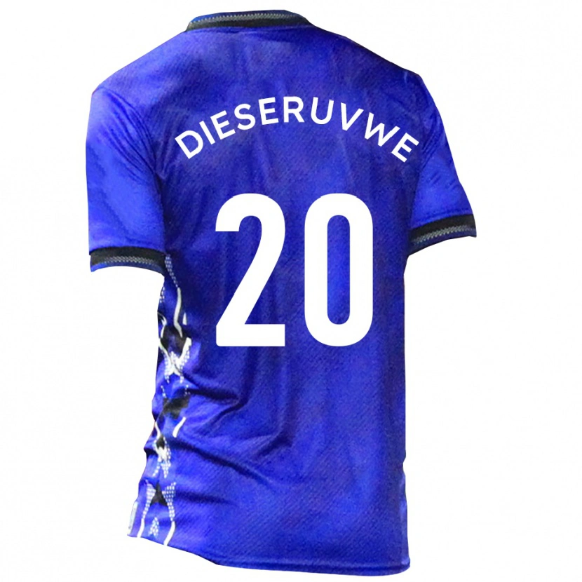 Danxen Dámské Emmanuel Dieseruvwe #20 Modrá Bílá Domů Hráčské Dresy 2025/26 Dres
