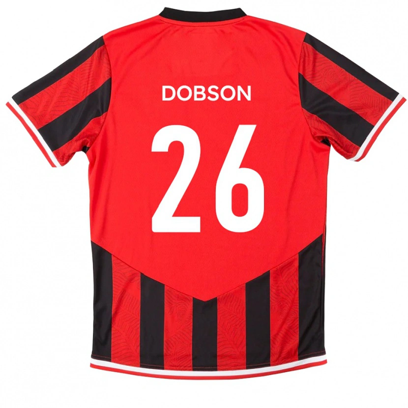 Danxen Dámské Lennon Dobson #26 Červená Černá Domů Hráčské Dresy 2025/26 Dres