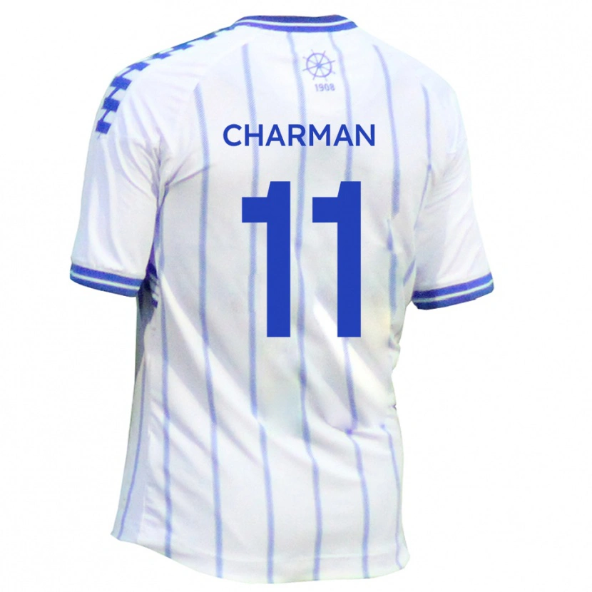 Danxen Dámské Luke Charman #11 Bílá Modrá Domů Hráčské Dresy 2025/26 Dres
