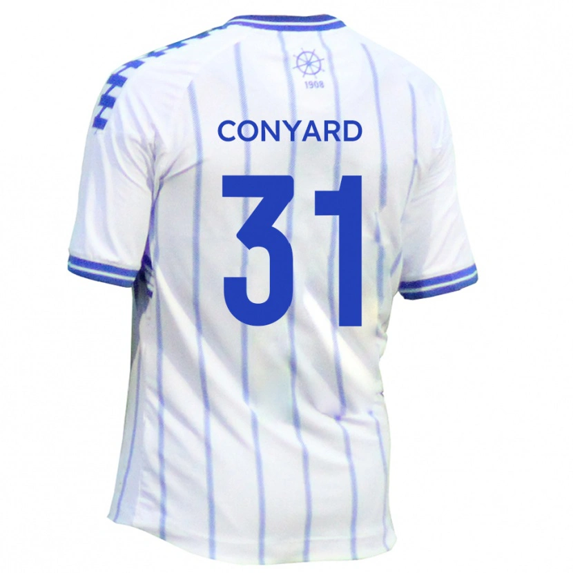 Danxen Dámské Harry Conyard #31 Bílá Modrá Domů Hráčské Dresy 2025/26 Dres
